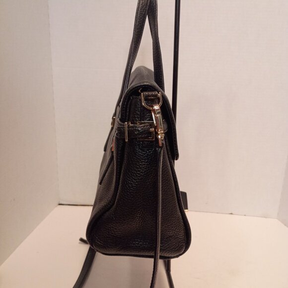 KATE SPADE NY Holden Street "Leslie" Black Pebbled Leather 2-way Bag - Picture 8 of 14